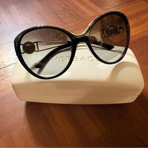 Versace Black and Gold Women's Sunglasses